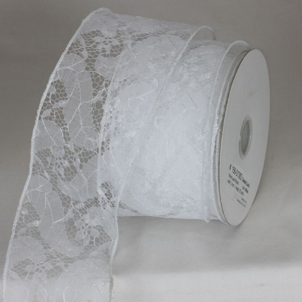 The Ribbon People White Takara Lace Wired Craft Ribbon 3" x 20 Yards